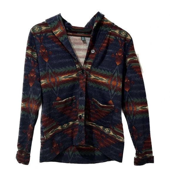 Ralph Lauren Aztec Print Fleece Sweater - Picture 1 of 9